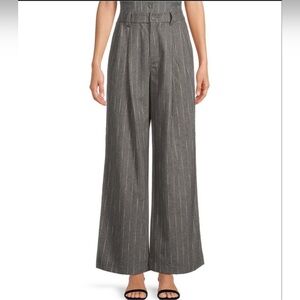 Le'AL.X Knit Wool Blend High Rise Flat Front Pleated Wide Leg Trousers Sz 0 NWT-